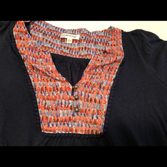 Orvis knit 3/4 sleeve top XL - Picture 3 of 8